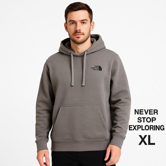 The North Face  Gray Pullover Hoodie XL “Never Stop Exploring”  Versatile - Picture 1 of 10